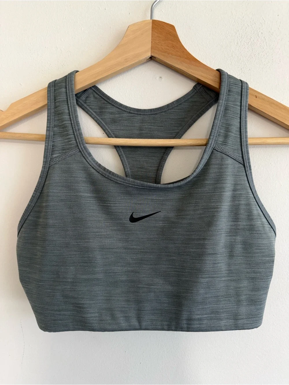 Nike Heathered Charcoal Racerback Sports Bra